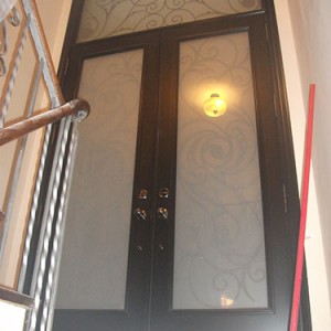 12-Serefina Design Doors with Stained Glass and Transom, Inside View Installtion by Windows and Doors Toronto