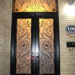 12-Serefina Design Doors with Stained Glass and Transom Installation by Windows and Doors Toronto