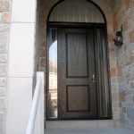 Executive Door-8-Foot-Front-Door-with-2-Glazed-Side-Lights-and-Matching-Art-Transom-Installed-in-Newmarket by Windows and Doors Toronto
