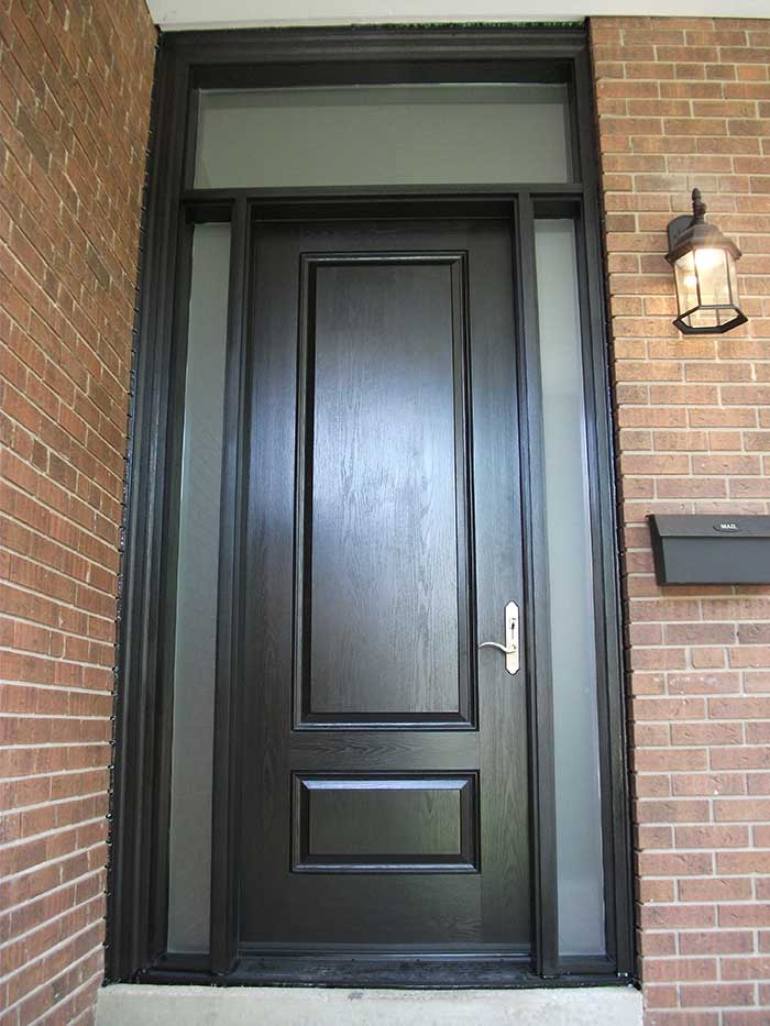 Executive Door, Door with 2 Frosted Side Lites and Transom by Windows and Doors Toronto