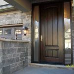 Wood grain Door, with 2 Frosted Side Lites & Multi point Locks installed by Windows and Doors Toronto