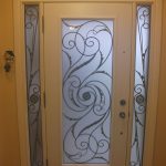 Wrought Iron Exterior Door Milan Design with 2 side Lites, Inside View Installed by Windows and Doors Toronto