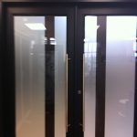8 Foot Doors, Modern Fiberglass Double Doors with Frosted Glass by Windows and Doors Toronto