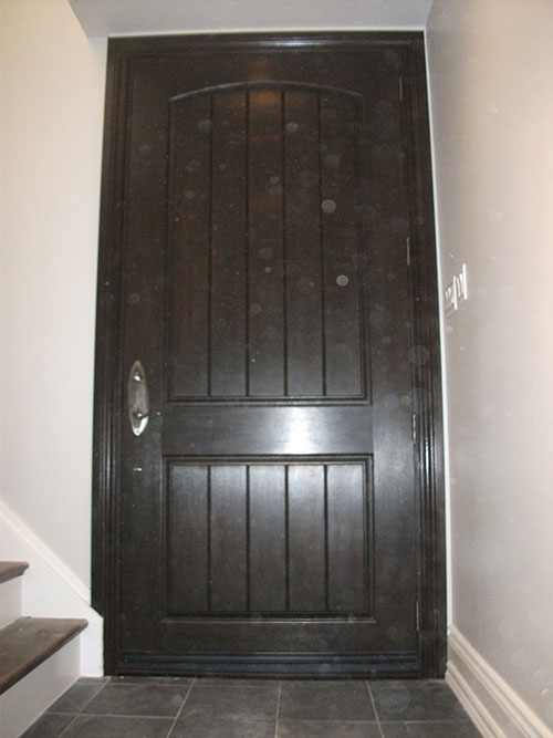 8- Rustic Door, Single Door After Installation, Rustic Fiberglass Single Door, Inside view Installed by Windows and Doors Toronto