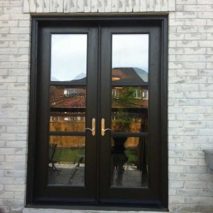 Custom Doors, Back-Yard-Door 8-Foot-Fiberglass-French-Door-with-Multi-Point-Locks-Installed by Windows and Doors Toronto-in-Brampton