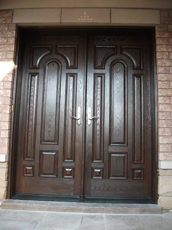 Custom Doors-Fiberglass Rustic Parliament Door wit Multi Point Locks Installed by Windows and Doors Toronto in North York