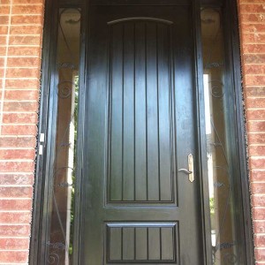 Rustic Door with & 2 Sise Lites Installed by Windows and Doors Toronto in Toronto Ontario
