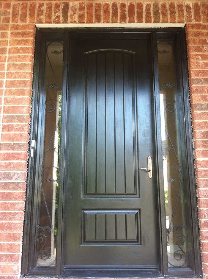 Rustic Door with & 2 Sise Lites Installed by Windows and Doors Toronto in Toronto Ontario