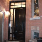 Rustic Doors with Side Lite and Transom Installed by Windows and Doors Toronto