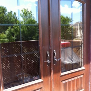Rustic French Doors with Iron Arts Installed by Windows and Doors Toronto