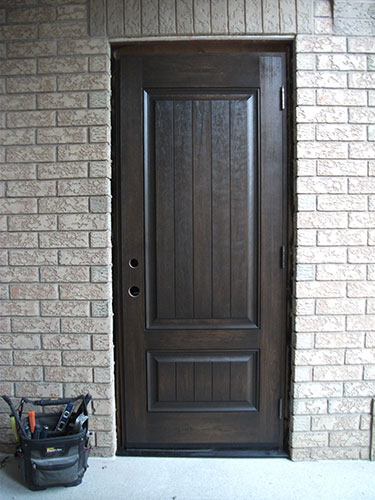 Single Rustic Door, Fiberglass Door Installed by Windows and Doors Toronto