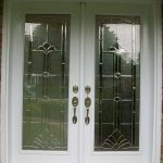 Smooth Doors, Entrance Stained Glass Design Double Doors with Multi point Locks Installed by Windows and Doors Toronto