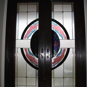 Stained Glass Doors, 8-Foot-Fiberglass-Milan-Design-Door-Installed-in-Woodbridge---Inside-View by Windows And Doors Toronto