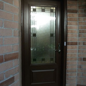 Stained Glass Single Door Installed by Windows And Doors Toronto