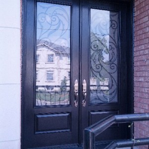 Wrought Iron Doors,Design Fiberglass Double Doors with Multi Point Locks by Windows and Doors Toronto in Toronto