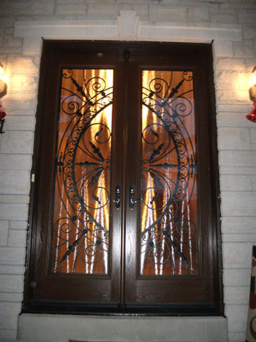 Wrought Iron Double Doors Installed in Thornhill by Windows and Doors Toronto