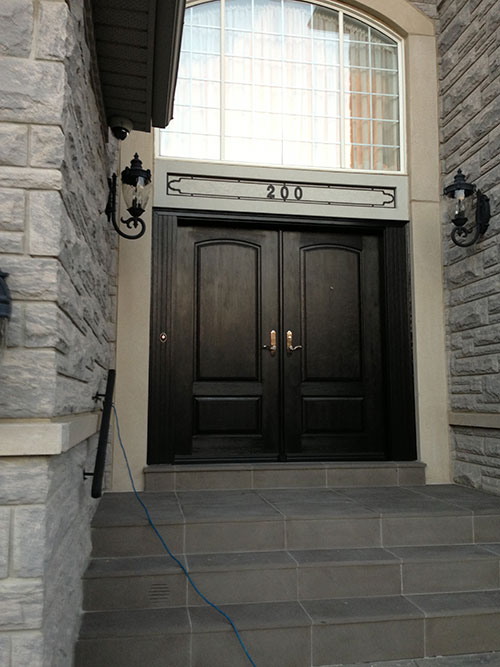 Custom Fiberglass Doors installed in Oakville by windowsanddoorstoronto.ca