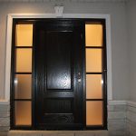 Wood grain Entrance Door with 2 Side Lites Installed by Windows and Doors Toronto