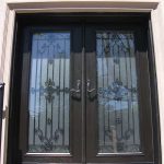 Wood grain Fiberglass Doors, Paris desin Doors with Multi Point Locks Installed by Windows and Doors Toronto in Hamilton