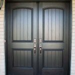 Wood grain Rustic Fiberglass Doors Installed by windows and doors toronto in Brampton