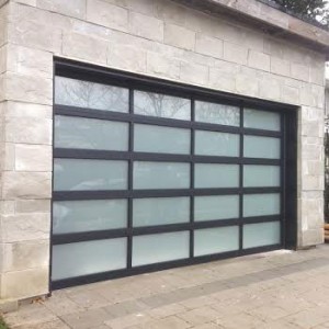 Aluminium Garage Doors-Modern Garage Doors with Door Lites installed in Richmond Hill by modern-doors.ca
