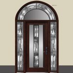 Prestige Wrought Iron Design with Stained Glass and Arched Transom by Windows and Doors Toronto