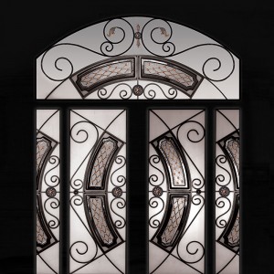 Royalton Design Stainless Steel and Wrought Iron Design with Arched Art Transom by Windows and Doors Toronto