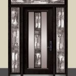 Wrought Iron Stained Glass Door with 2 Side lites and Transom by Windows and Doors Toronto